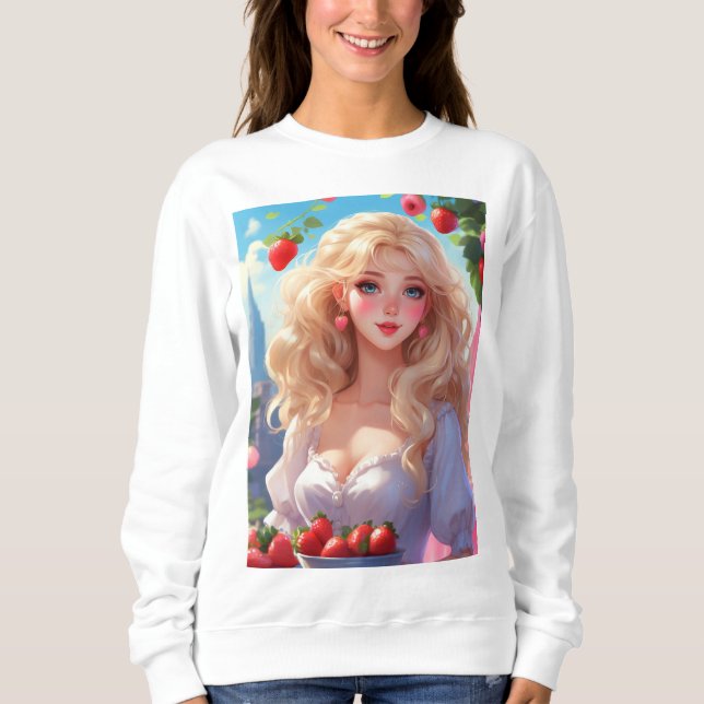 Sweatshirt Princesse aux fraises (Devant)