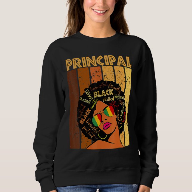 Sweatshirt Principal Afro African American Women Black Histor (Devant)
