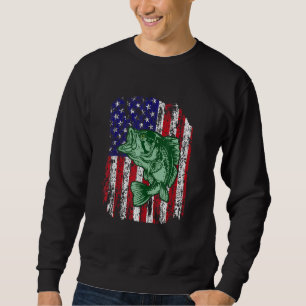 Sweatshirt Pro Bass Fishing pêcheur américain pêcheur à drape