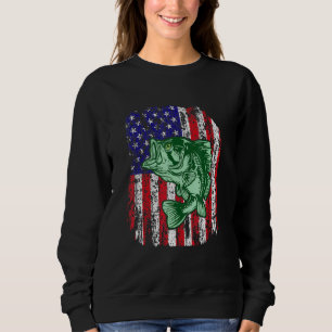 Sweatshirt Pro Bass Fishing pêcheur américain pêcheur à drape