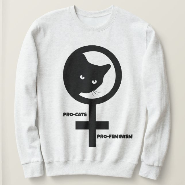 Sweatshirt Pro Cats Pro Feminisme (Design devant)