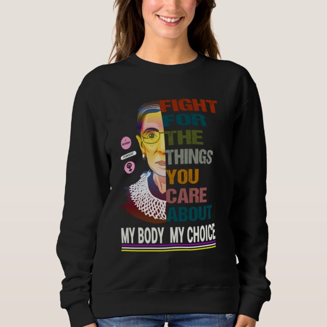 Sweatshirt Pro Choice Femmes Ruth Bader Ginsburg Manifestatio (Devant)