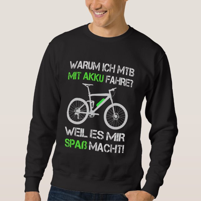 Sweatshirt Pro E Vélo Pourquoi Je Avec Batterie Ride E Mtb E  (Devant)