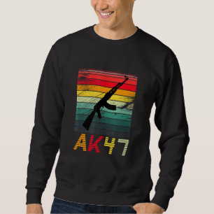 Sweatshirt Pro Gun 2ème Amendement Ak47 Rifle Retro Vintage S
