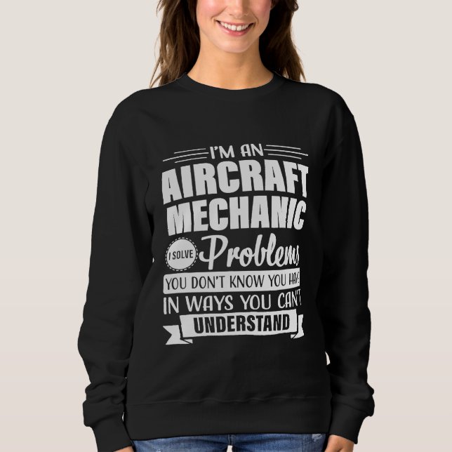 Sweatshirt Problème de mécanicien d'aéronef Hommes (Devant)