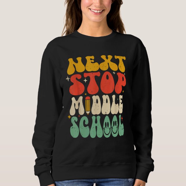 Sweatshirt Prochaine Étape Collège École Élémentaire Diplômés (Devant)