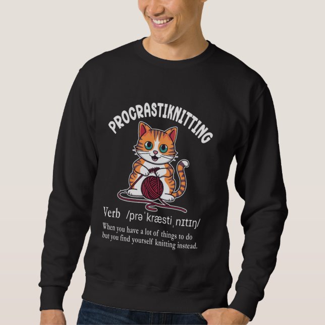 Sweatshirt Procrastikning Funny Tricot Procrastination D (Devant)