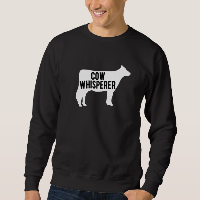 Sweatshirt Producteur de Whisperer de vache (Devant)
