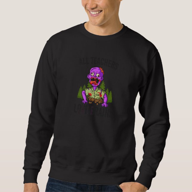 Sweatshirt Prof Halloween Love Brains enseignant   (Devant)