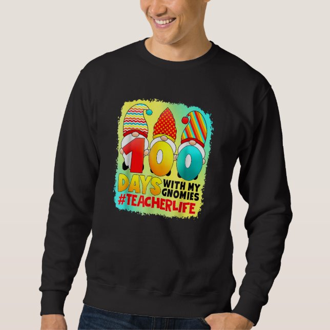 Sweatshirt Professeur 100 Jours Avec Mes Gnomies Professeur V (Devant)