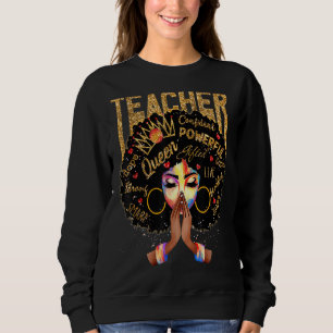 Sweatshirt Professeur Afro Melanin Reine Prier femme africain