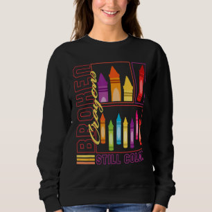 Sweatshirt Professeur d'art Crayons cassés Couleur encore pei