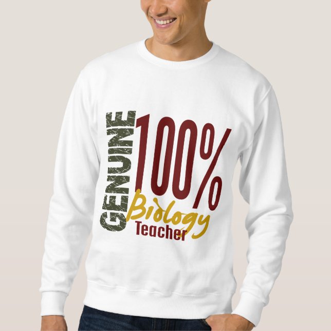 Sweatshirt Professeur de biologie véritable (Devant)