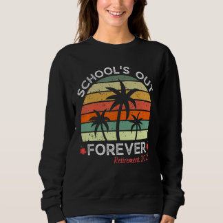 Sweatshirt Professeur de coucher de soleil rétro à la retrait