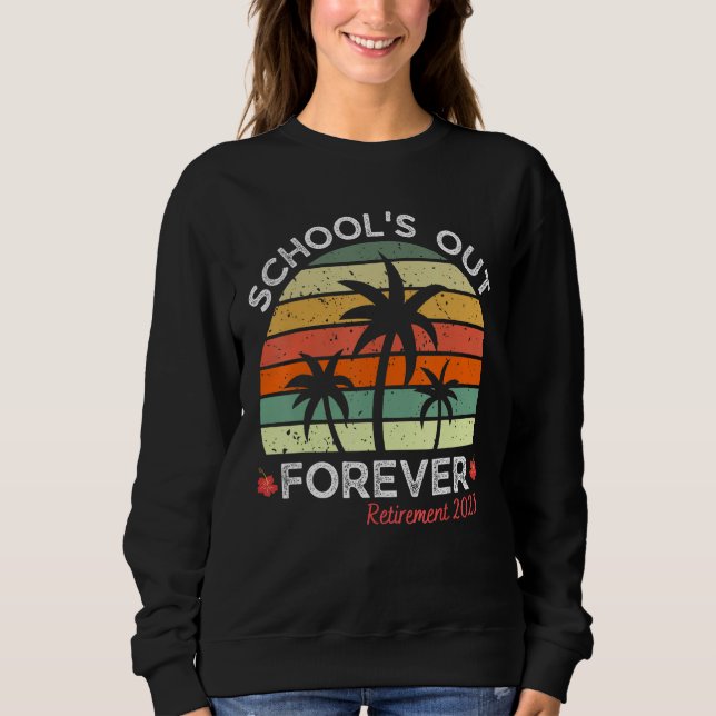 Sweatshirt Professeur de coucher de soleil rétro à la retrait (Devant)