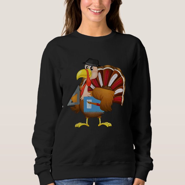 Sweatshirt Professeur de dinde drôle Professeur de dinde Ense (Devant)