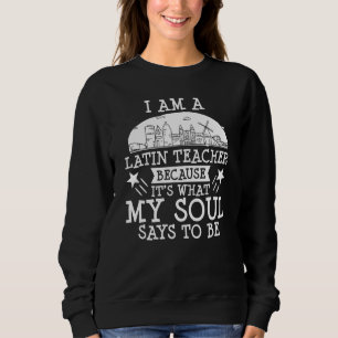 Sweatshirt Professeur de Latin Rome Leçon de Langue Étudiant