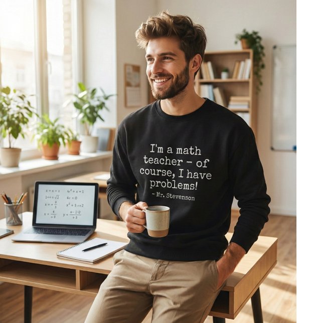 Sweatshirt Professeur de mathématiques drôle humour jeu de mo (Créateur téléchargé)