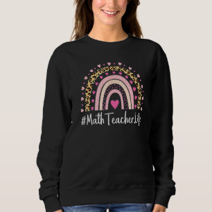 Sweatshirt Professeur de mathématiques Empreinte de léopard d