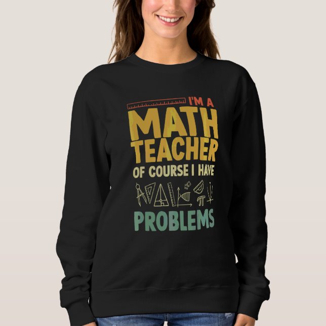 Sweatshirt Professeur de mathématiques Hommes Femmes Statisti (Devant)