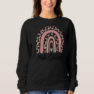 Sweatshirt Professeur De Mathématiques Leopard Rainbow Retour