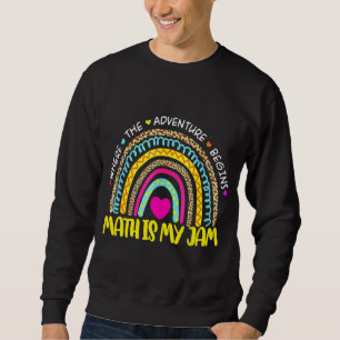 Sweatshirt Professeur de maths Rainbow Leopard Math Est Mon J