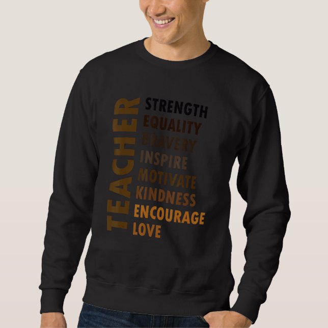 Sweatshirt Professeur de mélanine Mois de l'histoire des Noir (Devant)