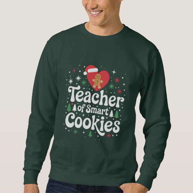 Sweatshirt Professeur de Noël de cookies intelligents  (Devant)