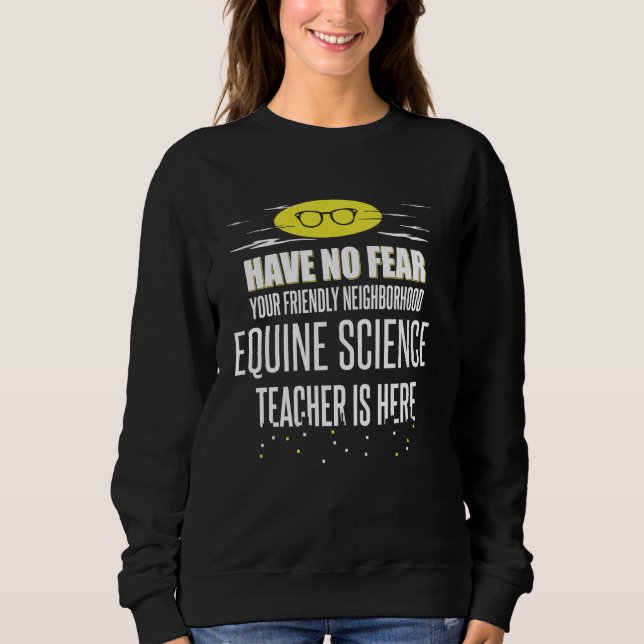 Sweatshirt Professeur de sciences équines Superhero Graphisme (Devant)