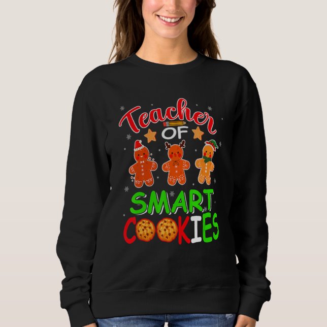 Sweatshirt Professeur de Smart Cookies Christmas Three Santa  (Devant)