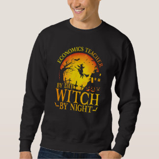 Sweatshirt Professeur d'économie pour hommes le jour, sorcièr