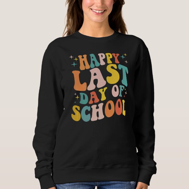 Sweatshirt Professeur Étudiant Joyeux Dernier Jour De L'École (Devant)