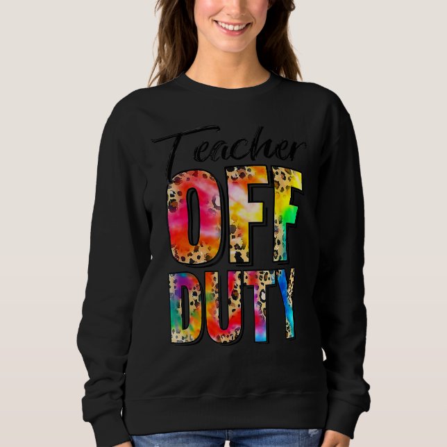 Sweatshirt Professeur Happy Joyeux Jour De L'École Tie Dye (Devant)