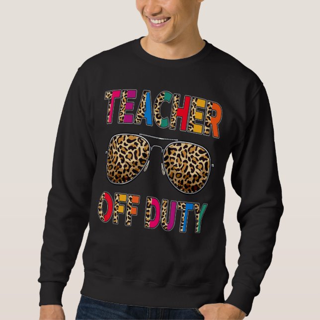 Sweatshirt Professeur Hors Service Léopard Lunettes de soleil (Devant)