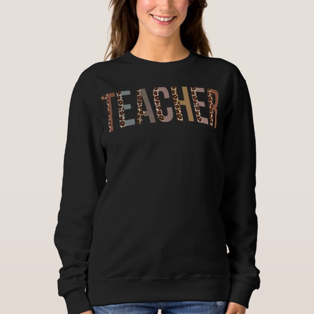 Sweatshirt Professeur Leopard Appréciation Pour Les Femmes Po (Devant)
