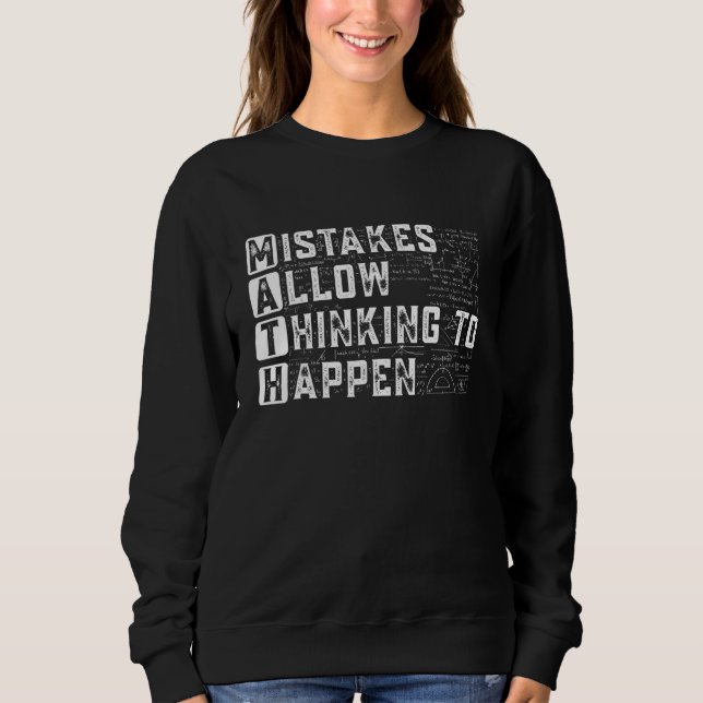 Sweatshirt Professeur Math Montrer Votre Travail Merci Equati (Devant)