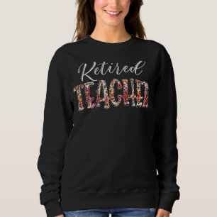 Sweatshirt Professeur retraité Leopard Educateur Femmes Ensei