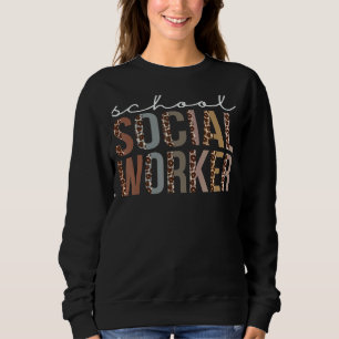 Sweatshirt Professeur Social À L'École Leopard Appréciation P