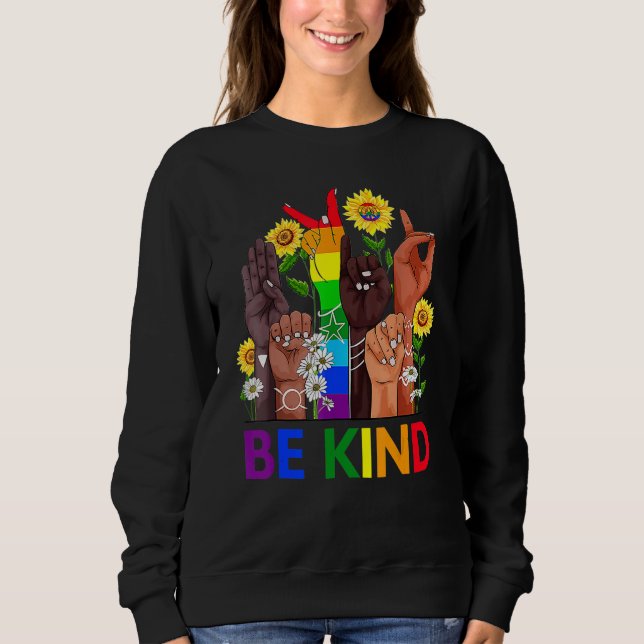 Sweatshirt Professeurs de langue des signes drôles et gentils (Devant)