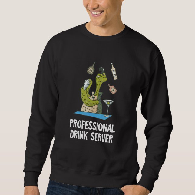 Sweatshirt Professional Drink Server Turtle Intoxicologist Ba (Devant)