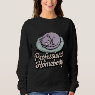 Sweatshirt Professional Fainéant Mignon Chat Endormi Esthétiq