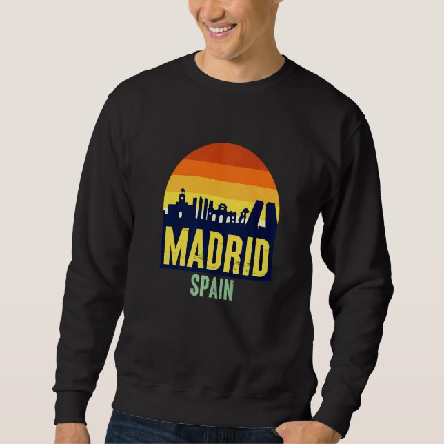 Sweatshirt Profitez de Wear Cool Madrid Espagne Skyline Graph (Devant)