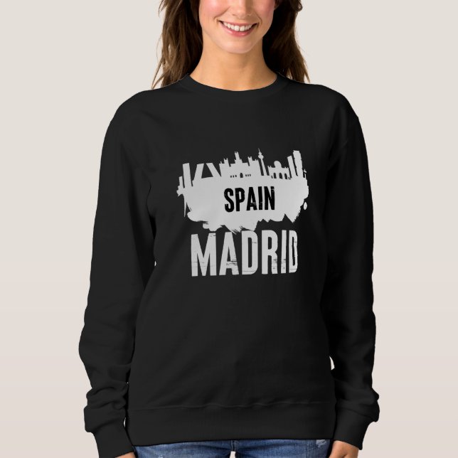 Sweatshirt Profitez de Wear Cool Madrid Espagne Skyline Graph (Devant)