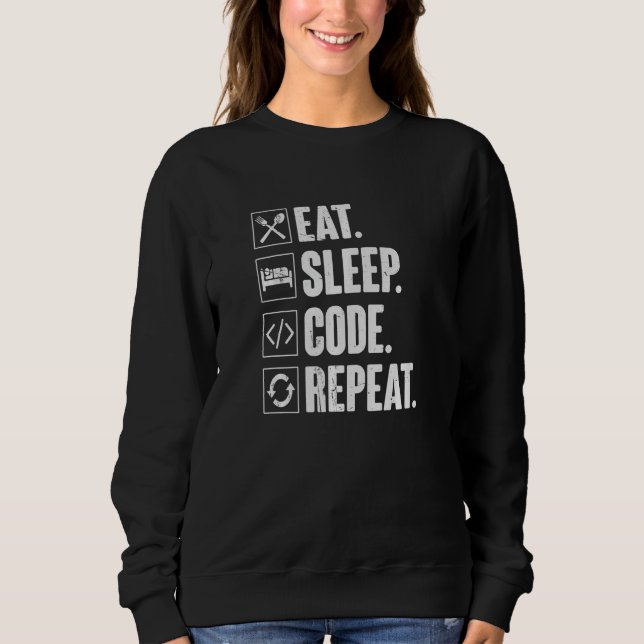 Sweatshirt Programmateur de codage de codage de répétition du (Devant)