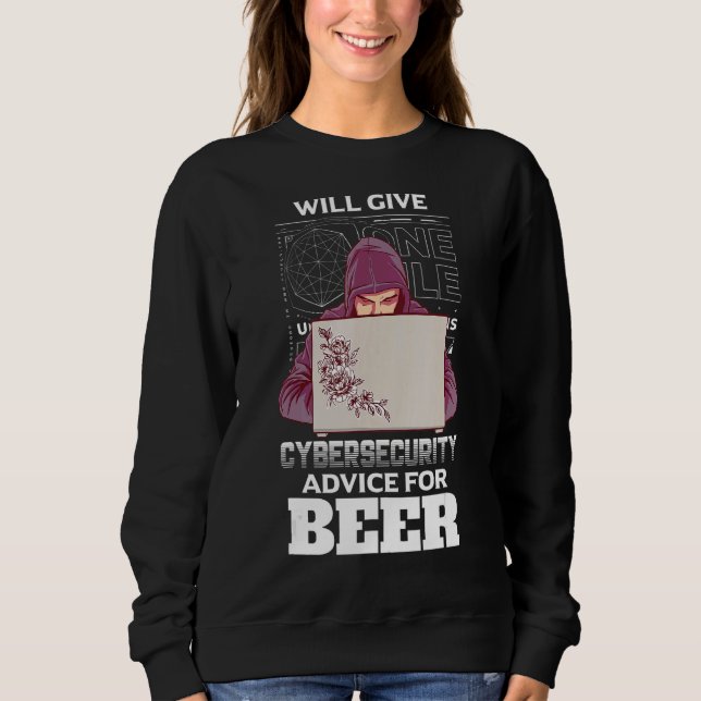 Sweatshirt Programme de cybersécurité Ethical Hacker Beer Adv (Devant)