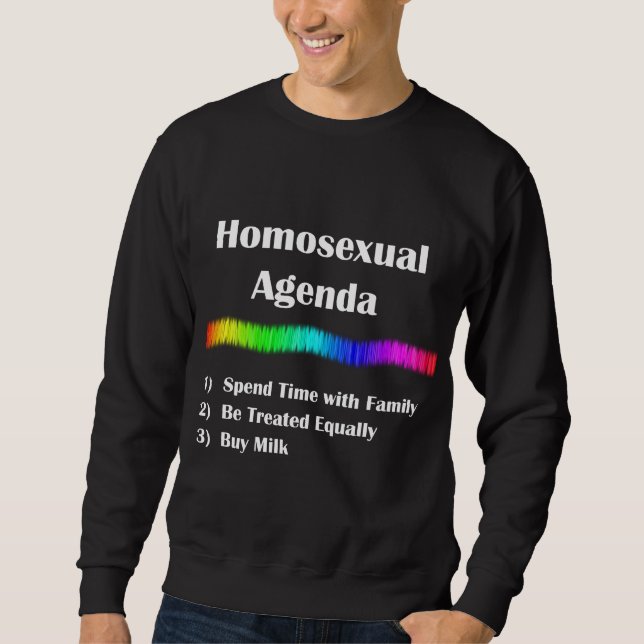 Sweatshirt Programme homosexuel (Devant)
