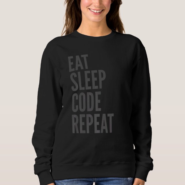 Sweatshirt Programmer Manger le code de veille Répétition (Devant)
