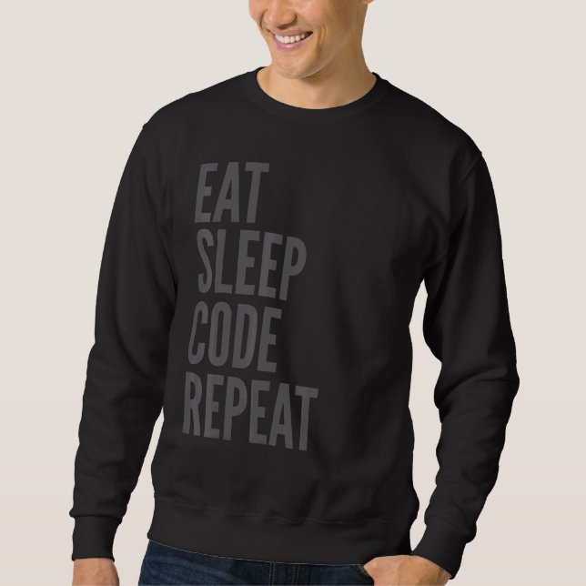 Sweatshirt Programmer Manger le code de veille Répétition (Devant)