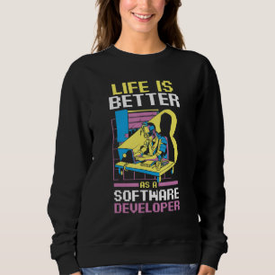 Sweatshirt Programmeur codant en tant que développeur de logi