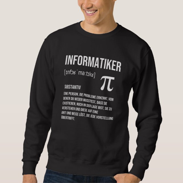 Sweatshirt Programmeur de définition Informaticien (Devant)